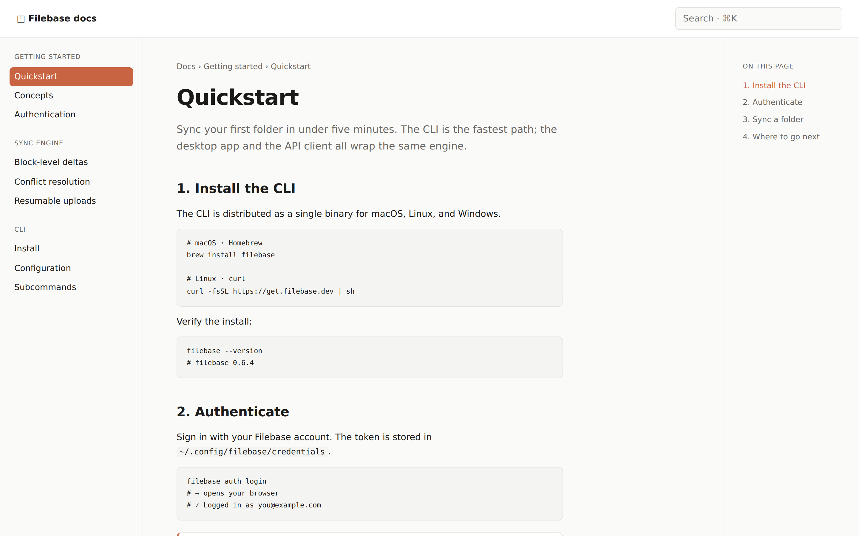 Docs Page preview