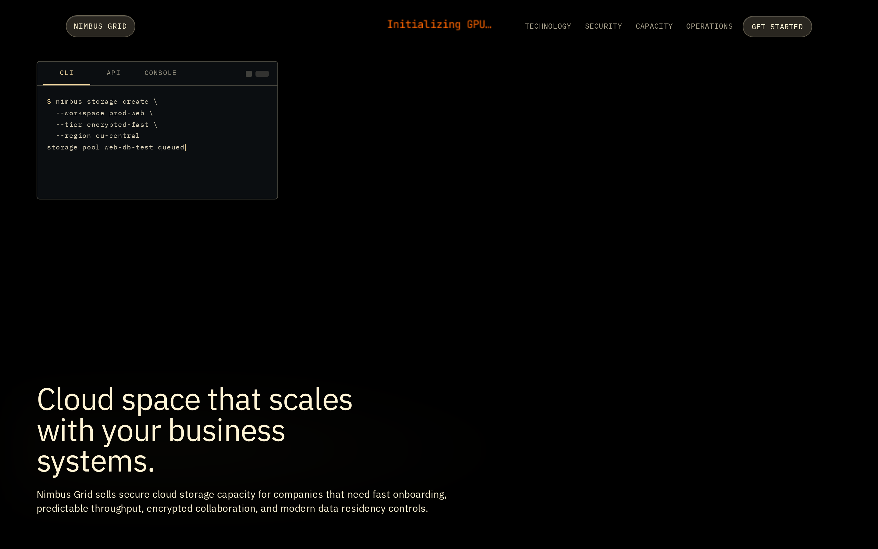 Nimbus Grid — Secure Cloud Storage preview