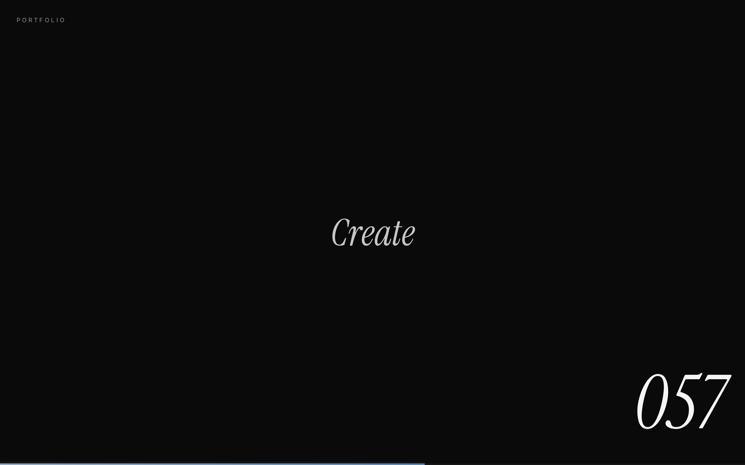 Portfolio Cosmic — Dark Landing preview